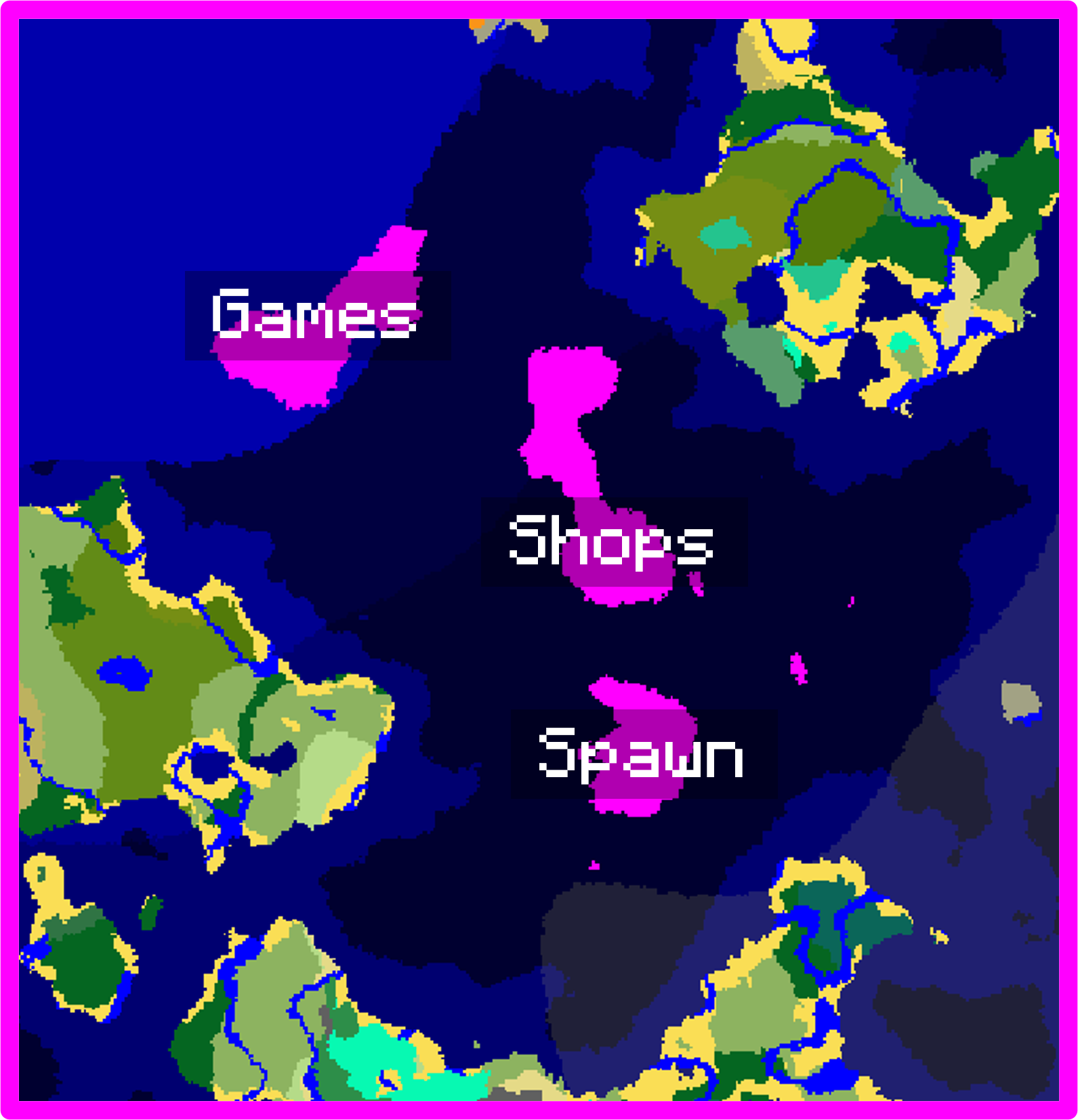 A map of the spawn area